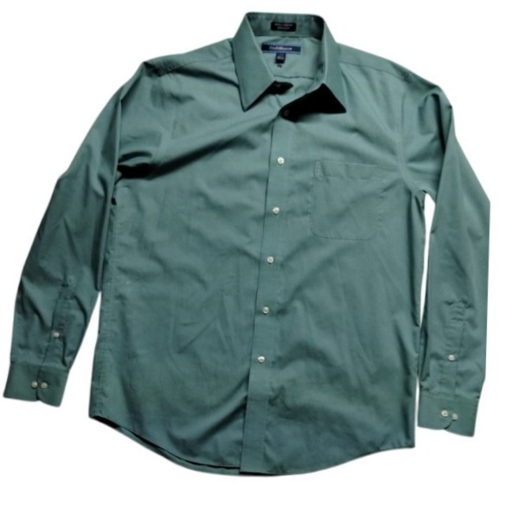Croft & Barrow Wrinkle-Resistant Broadcloth Dress Shirt Long Sleeve 34/35‎